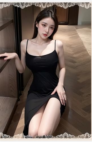 OL 女教師 セクシー ボディコン ワンピース コスプレ コスチューム かわいい 過激 エッチ えろい アダルト タイト 大胆 透け シースルー ロング スリップ レディース 女性 衣装 ナイトウェア ランジェリー 女性用 可愛い 人気 (ブラック5165) - 画像3