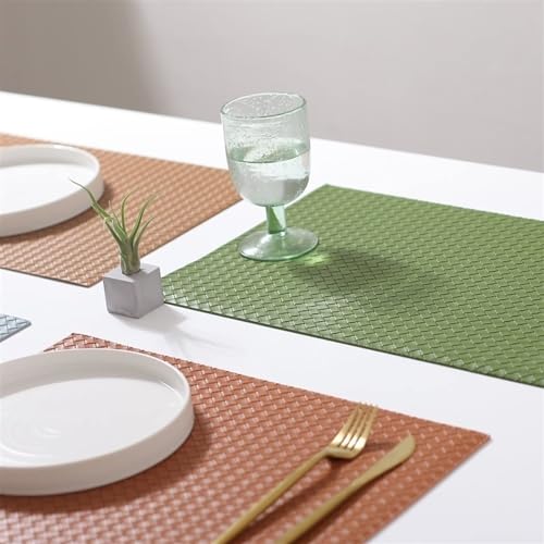 Sets de table faits à la main en similicuir tressé de haute qualité