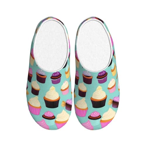 Pantoufles cupcake chaudes et pelucheuses EdWal pour femme et homme