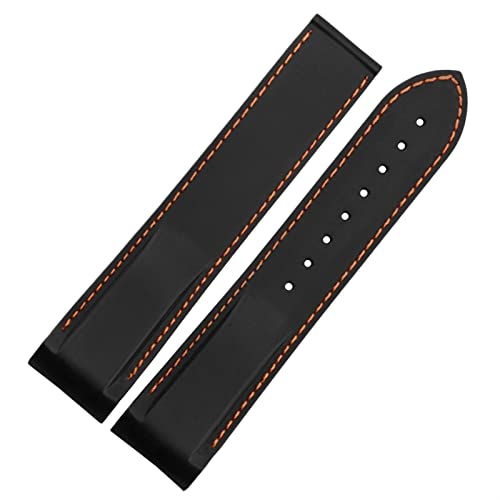 Bracelet silicone 22mm extrémité incurvée haute résistance
