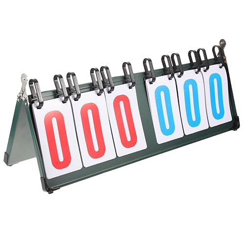 INOOMP Flipping Scoreboard Durable Scorekeeper for Basketball Baseball Volleyball Easy to Read Digital Printing Safe and Practical Sports Scoreboard