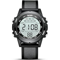 BAISHIOI Reloj Hombre Reloj Digital para Hombre Relojes Militares Deportivos Impermeable Relojes de Pulsera para Hombres con Hora/Fecha/RetroiluminacióN/CronóMetro (Black)