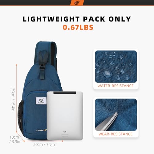 Image of SKYSPER Sling Bag RFID Crossbody Sling Backpack Cross Body Shoulder Bag Travel Hiking Daypack for Women Men(Blue)