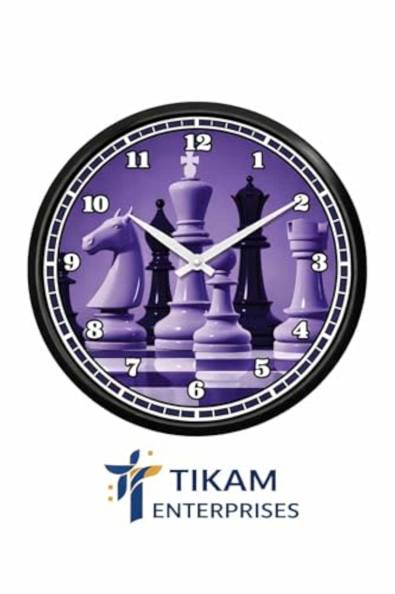 Chess Theme Wall Clock for Living Room Decor
