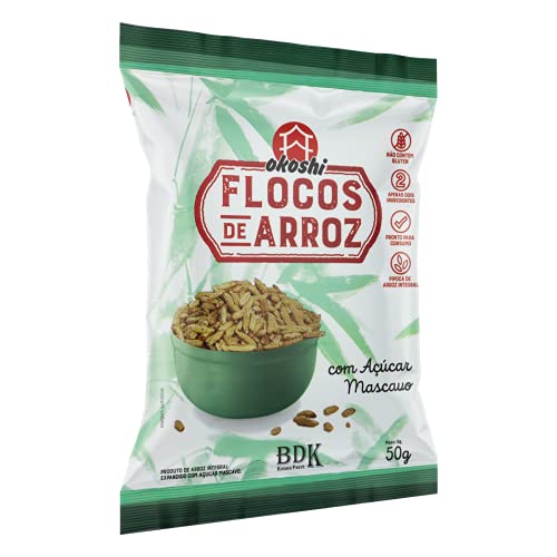 Flocos de Arroz com Açúcar Mascavo 50g, Okoshi
