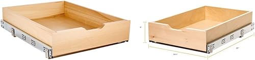 Miniatura 10 de Knape & Vogt RS-WMUB-17-WD - Caja de cajones de madera extraíble de 5 pulgadas de alto x 18 pulgadas de ancho x 22 pulgadas de profundidad