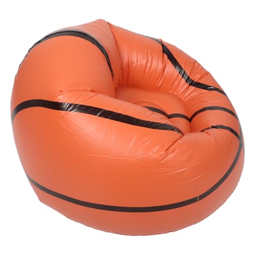 NESTINGHO Canapé Gonflable Créatif Portable Confort Ergonomique en PVC Forme Ballon de Basketball Marron pour Pique- et Camping
