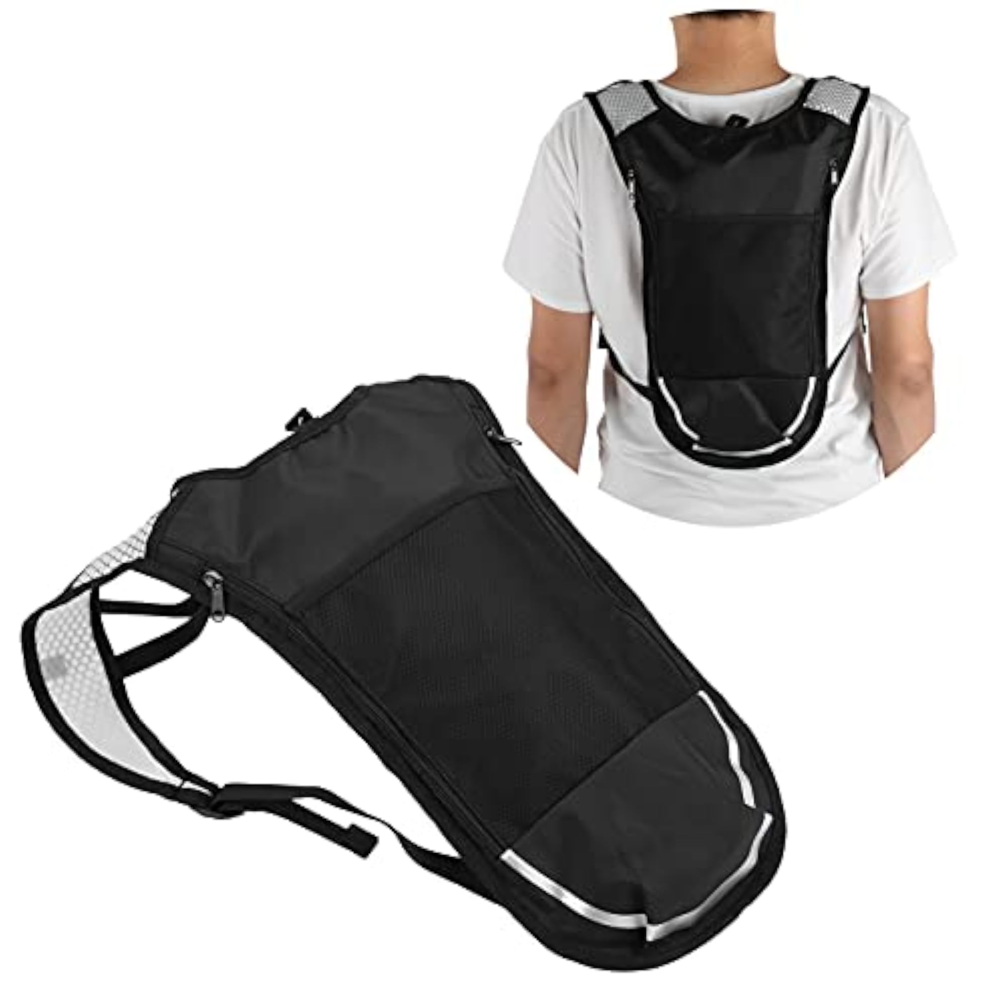 Hydration Backpack with Two-Layer Pocket