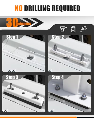 Image of Van Roof Ladder Rack with Rear Roller Fits for 2013-2026 RAM ProMaster, Steel Cargo Van Rack with Anti-Rust Coating, Ideal for Transporting Ladders, Pipes