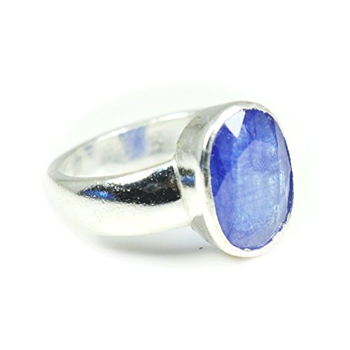 Saphir bleu bague argent 925 originale homme femme 63