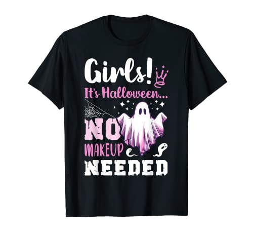 Chiste de maquillaje de Halloween, rosa, divertido, en Camiseta