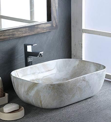 Joyo Cera Ceramic White Designer Wash Basin Dimension(18x14)/Glossy Finish/Countertop/Tabletop Ceramic Bathroom Sink/