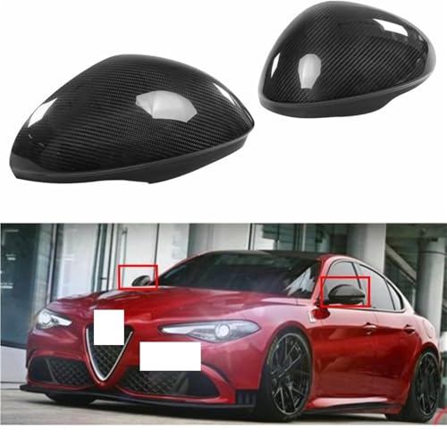 Boîtier du rétroviseur extérieur Giulia Quadrifoglio carbone remplacement coques - 4
