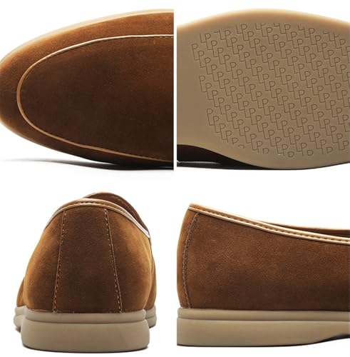 Men's Fashion Suede Leather Slip On Penny Loafers Casual Driving Shoes Moccasins Dress Shoes Comfortable Round Toe Breathable Formal Shoes for Prom Wedding Business2