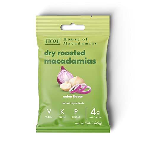 House Of Macadamias Seasoned Nuts 12Pack, Onion Flavor, Vegan And Natural, No Palm Oil #TOP27