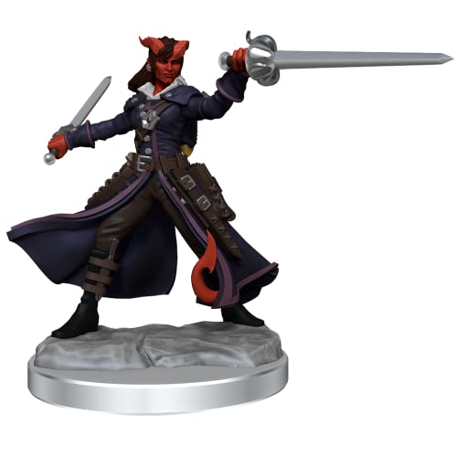 WizKids D&D Frameworks Tiefling Rogue Female Sin Pintar miniatura 6