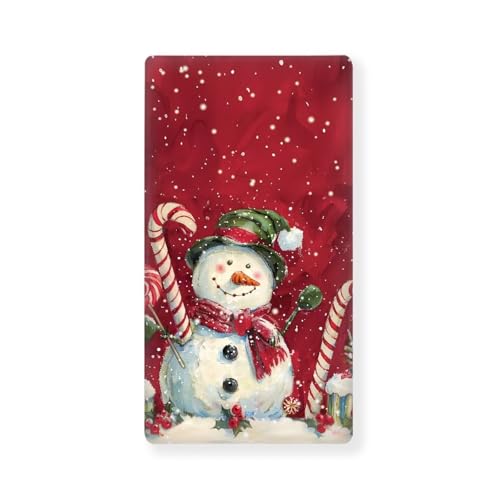 Image of Christmas Crib Sheets for Boys,Snowman Baby Bed Sheet Set 28 inchX52 inch Standard Crib Mattress Red Christmas Soft Nursery Bed Sheet for Standard Crib and Toddler Mattress