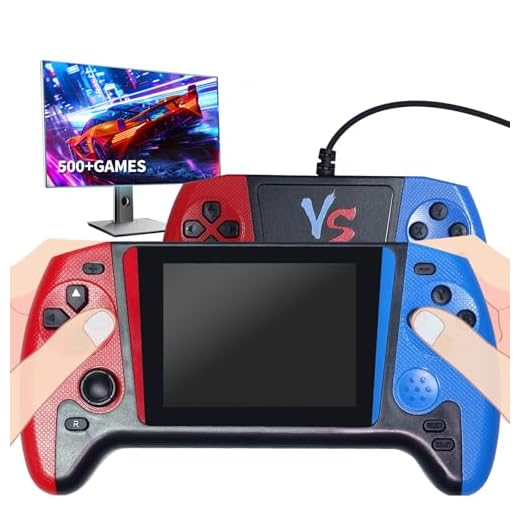 Handheld Game Console – Retro Portable Gaming System with 500 Built-in Classic Games, 3.5" LCD Screen, Rechargeable Battery, TV Output, and External Gamepad for 2-Player Fun, for Kids & Adults