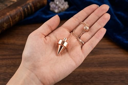 Image of Solid Cone Small Copper Pendulum for Reiki Healing, Dowsing & Chakra Balancing - Well Balanced Divination & Meditation Tool