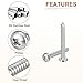 DTGN #14x2 Phillips Pan Head Self-Tapping Screw - 25Pack - Bright Finish 304 Stainless Steel Sheet Metal Screws Wood Screws