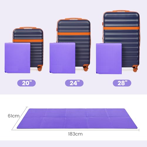 Good Nite Esterilla de yoga plegable, antideslizante, portátil, ligera, para gimnasia, pilates, deportes, viajes, yoga, 183 x 61 x 0,6 cm (morado) - imagen 4