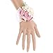 Fenteer Blume Armband Künstliche Blumen Handgelenk mit Armband für Mädchen Bridesmaid Wedding Handgelenk Party Hand Blume - Lotusfarbe, 9 x 7 x 3,5 cm