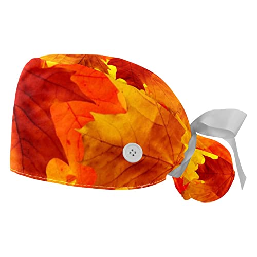 Chapeaux bouffants feuille d'érable et casquettes de travail ajustables mixtes JDEZ