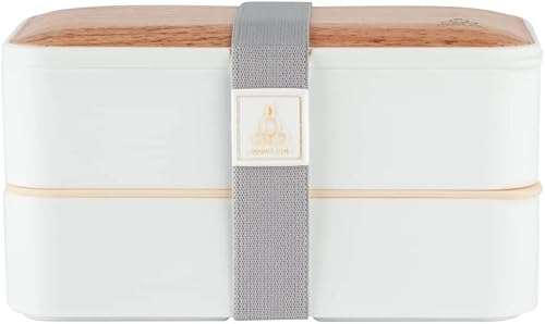 Miniatura 18 de Restaurantware Bento Tek - Lonchera apilable de 40.5 onzas, 1 contenedor reutilizable para adultos, con utensilios incluidos, taza de salsa, grano