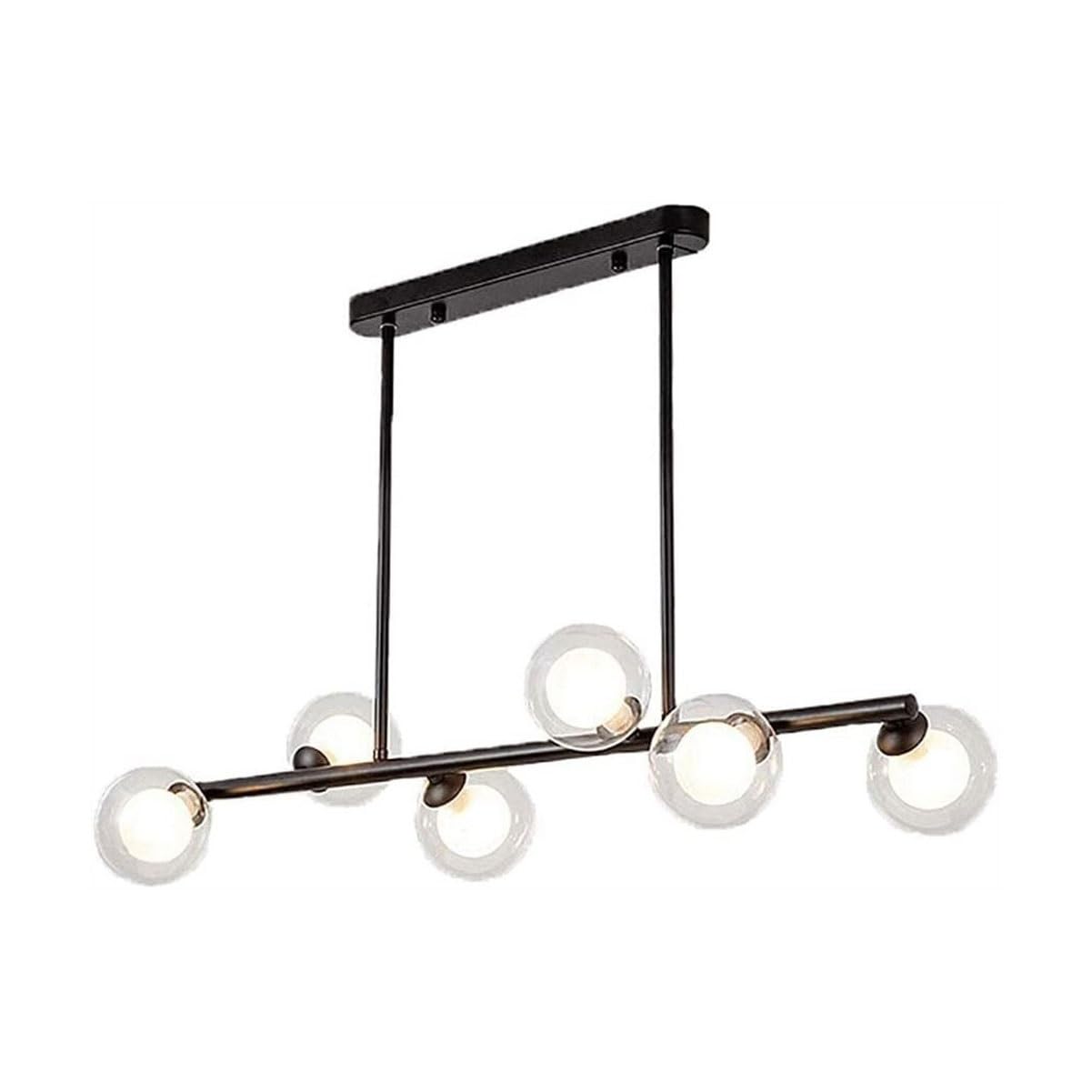 Lampada a sospensione Lampadari in vetro di metà secolo sopra il tavolo Lampada a sospensione moderna lineare con paralume in vetro bianco latte compatibile con la cucina con isola, sala da pranzo,