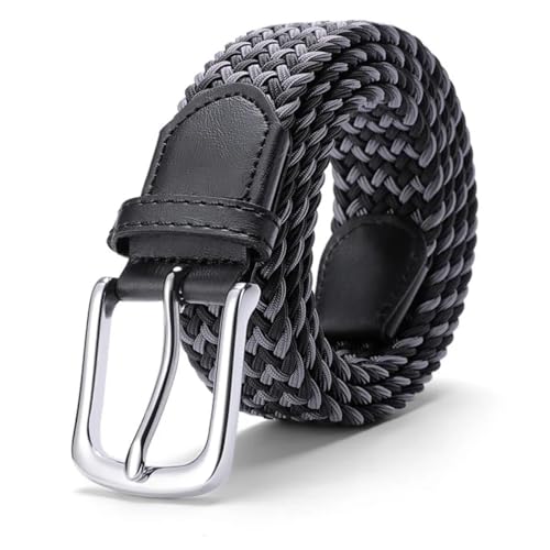 YTR6TW Men Women Casual Belts Woven Canvas Elastic All-Match Pants Belt3