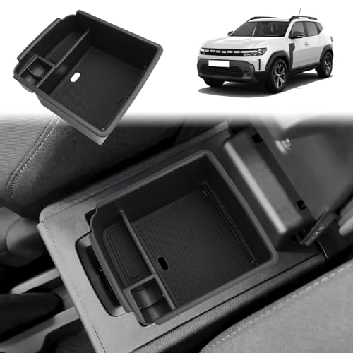 GAFAT Daciα Du-ster 3 2024 2025 2026 (Frein à Main) Boîte de Rangement pour Console Centrale, Du-ster 2025 Accoudoir Étagères Organiseur, Du-ster iii Boîte à...