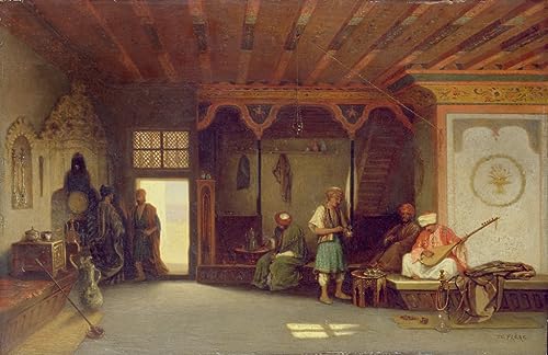 Tableau intérieur d'un café oriental pour sublimer la décoration de votre chambre
