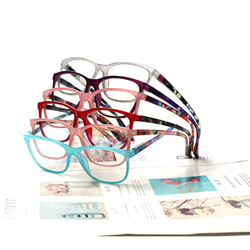 Image of SIGVAN Ladies Reading Glasses Blue Light Blocking Spring Hinge Fashion Pattern Print Eyeglasses for Women