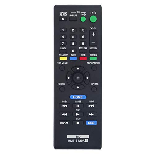 RMT-B120A Replace Remote Control fit for Sony Blu-ray Player DVD Recorder BDP-S5100 BDP-BX110 BDP-BX310 BDP-BX39 BDP-BX510 BDP-BX59 BDP-S1100 BDP-S190 BDP-S3100 BDP-S390 BDP-S4100 BDP-S490 BDP-S580