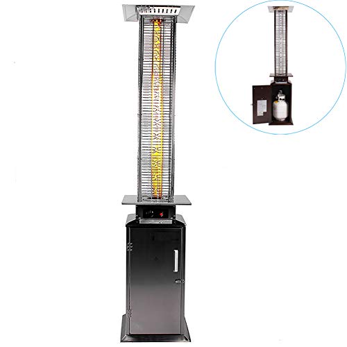 ZDYLM-Y Gas Patio Heater, Standing Outdoor Patio Heater with Three-Speed Adjustable, Tip-Over Protection, Easy to Move