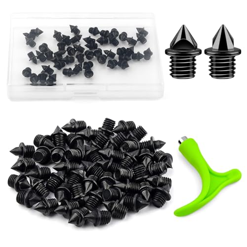 3/16 Inch Carbon Steel Track Spikes, 48 Pieces Lighter Weight Spikes Track Shoes, Each Nail Weighs Only 0.47 Grams, Used for Track and Field Sprinting or Cross Country