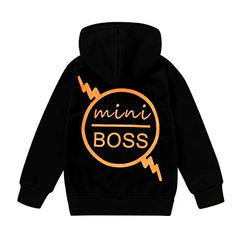 Kids Baby Boy Girl Mini Boss Big Brother Hoodie Tops Toddler Hooded Sweater Casual Hoodies with Pocket Outdoor Outfit (Mini BOSS, 2-3 Years)