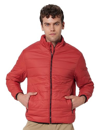 Image of The Indian Garage Co Men Slim Fit Solid Puffer Jackets