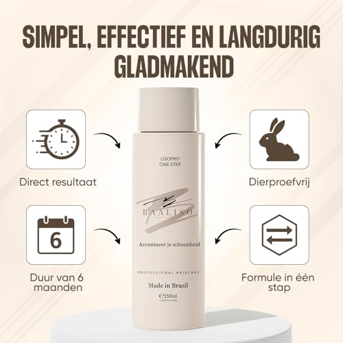 Baaliso Keratin Haarglättung -150ml Keratin Glättung Haar Produkte, Anti Frizz Haarpflege Damen, Brasilianische Haarglättung, Keratins Behandlung für alle Haartypen, bis zu 6 Monate glattes Haar