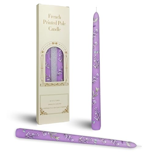 Bougies coniques lavande Baleagcdl, cadeaux de vacances parfaits