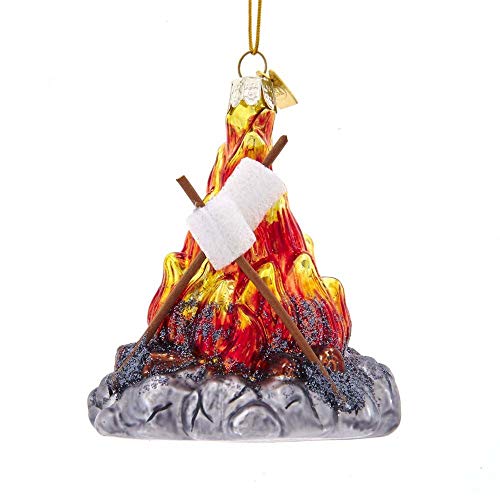 Noble Gems Campfire Glass Christmas Tree Ornament NB1577