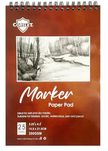 Corslet Marker Paper Pad Sketchbook Bleedproof for Alcohol Marker...