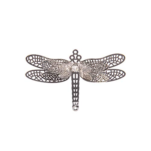 Longsheng 10Pcs Silver Dragonfly Hanging Suncatcher Diy Metal Parts Hand-Crafts #TOP18
