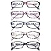 Kerecsen Reading Glasses 5 Pairs Fashion Ladies Readers Spring Hinge with Pattern Print Eyeglasses for Women (Mix Color -2, 1.50)