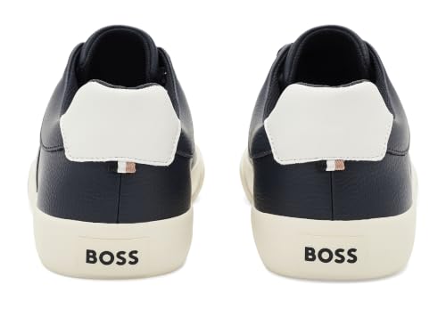 Image of BOSS Men's Aiden Logo Block Leather Low Top Sneakers
