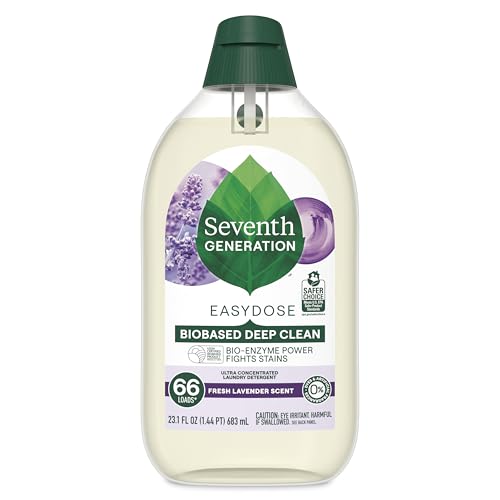 Seventh Generation EasyDose Laundry Detergent Fresh Lavender Ultra Concentrated Washing Detergent 23 oz