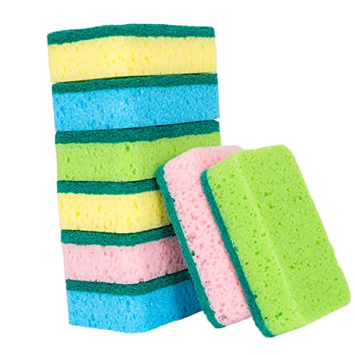 Ipetboom 8 Pack Dishwashing Sponges Kitchen Sponges Scrubbers Soft and Tough Scouring Pad for Dishes Bowls Utensils Commercial Cleaning