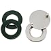 AYLIFU 1 Set Peep Hole Cover Peephole Cover Plate for Door Home Security Peephole Protector with Self-Adhesive Mounting Tool (Silver)