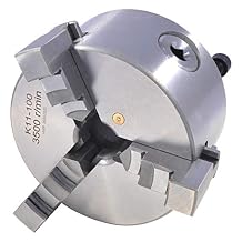 HHIP 3900-0032 4 Inch 3-Jaw Lathe Chuck, Plain Back