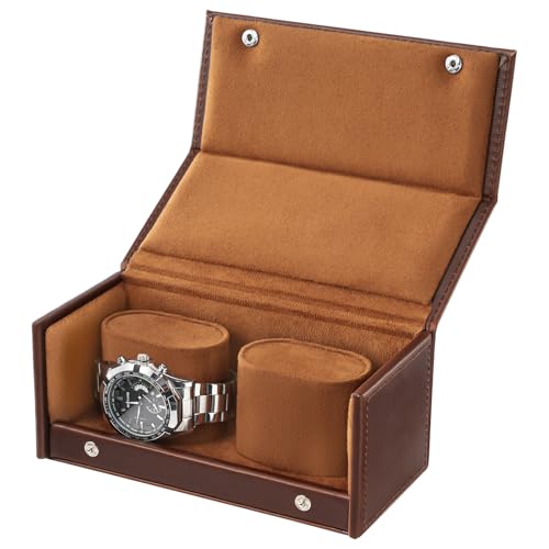 ProCase Watch Travel Case for Men & Women, 2 Slot Travel Watch Case with Soft Velvet Lining, Shockproof Mens Watches Box Organizer Gifts for Birthday